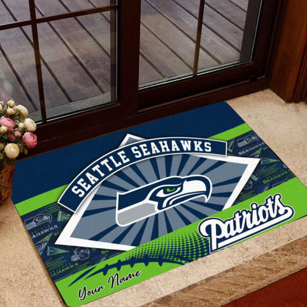 Seattle Seahawks Personalized Doormat Home Decor 2025