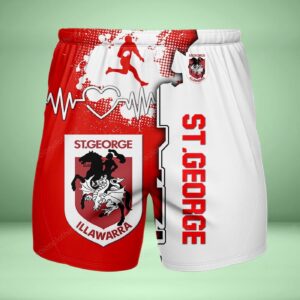 St George Illawarra Dragons Personalized Fashion Men Hawaiian Shorts Pant