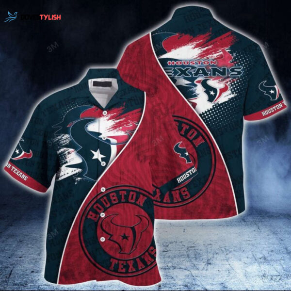 Stylish NFL Houston Texans Hawaiian Shirt – Blue Red Men & Women Aloha Shirt