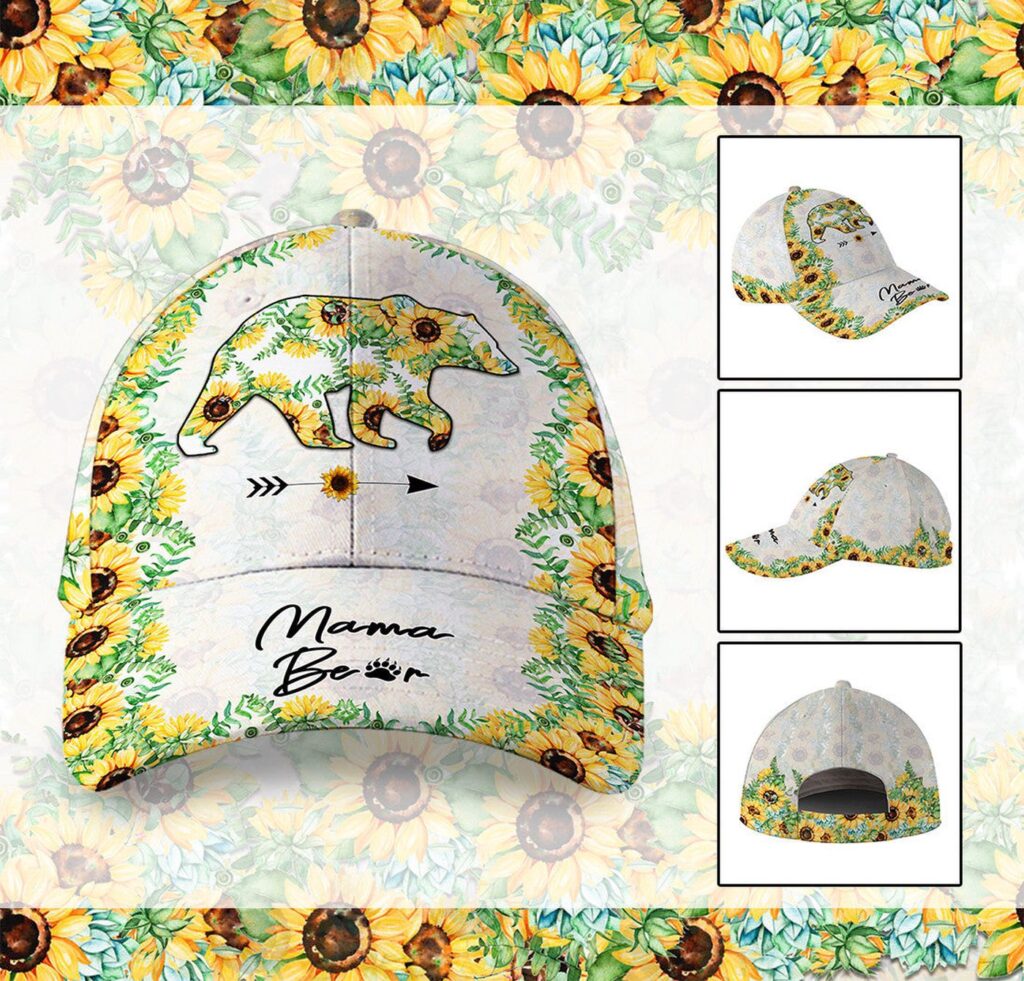 Sunflower Mamabear Hat Classic Cap KCF103108Pb Sunflower Mamabear Hat Classic Cap KCF103108Pb