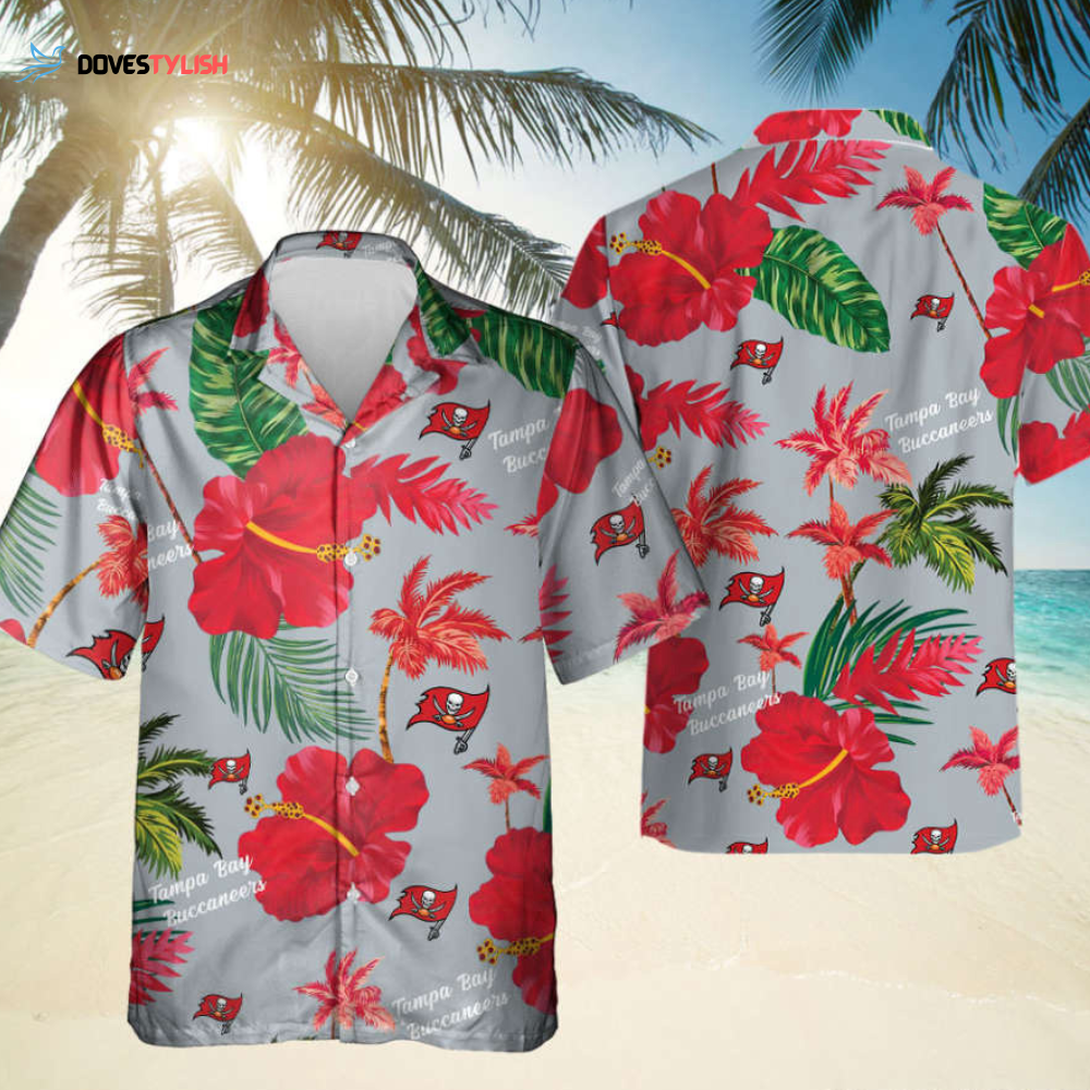 Tampa Bay Buccaneers Nfl Color Hibiscus Button Up Hawaiian Shirt Tampa Bay Buccaneers Nfl Color Hibiscus Button Up Hawaiian Shirt