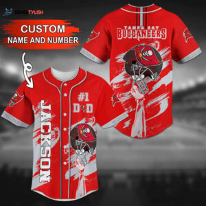 Tampa Bay Buccaneers Personalized Baseball Jersey