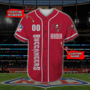 Tampa Bay Buccaneers Personalized Baseball Jersey