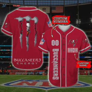 Tampa Bay Buccaneers Personalized Baseball Jersey
