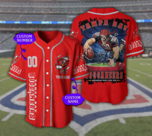 Tampa Bay Buccaneers Personalized Baseball Jersey
