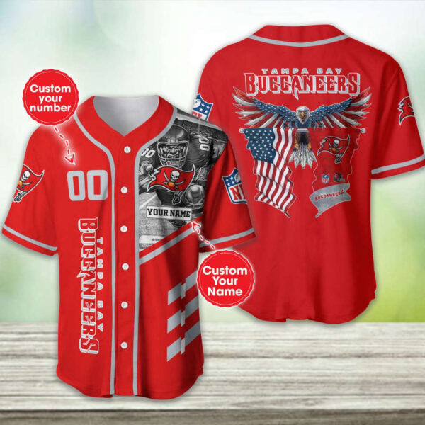 Tampa Bay Buccaneers Personalized Baseball Jersey