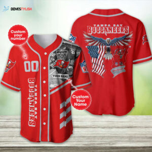 Tampa Bay Buccaneers Personalized Baseball Jersey