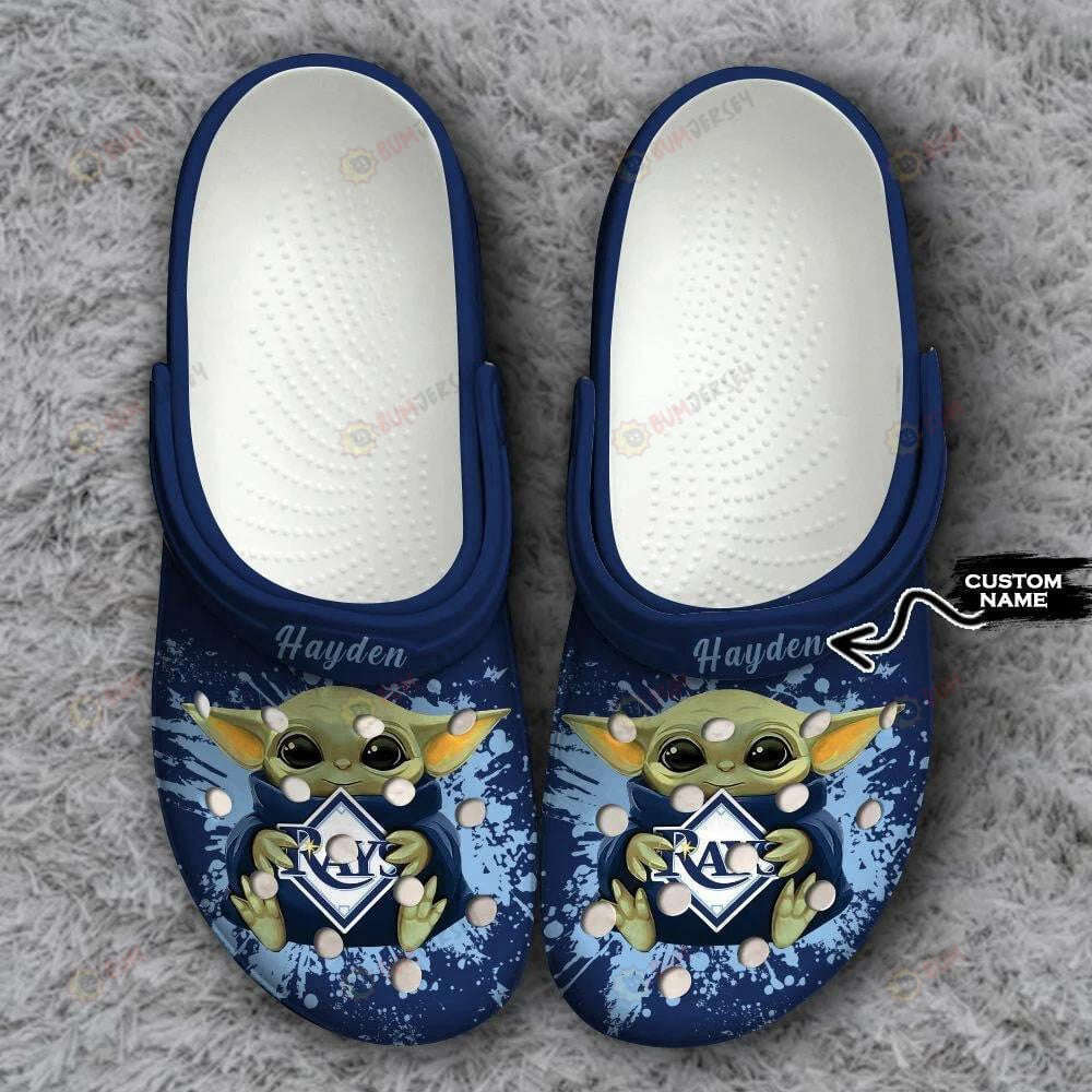 Tampa Bay Rays Baby Yoda Custom Name Clogss Classic Clogs Shoes Tampa Bay Rays Baby Yoda Custom Name Clogss Classic Clogs Shoes