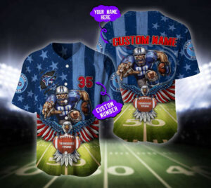 Tennessee Titans Baseball Jersey Custom Name And Number