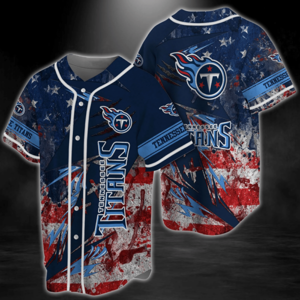 Tennessee Titans NFL Baseball Jersey Shirt Personalizedizable  For Men Women