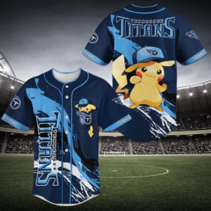 Tennessee Titans NFL Pikachu Baseball Jersey Shirt  For Men Women