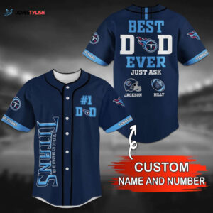 Tennessee Titans Personalized Baseball Jersey