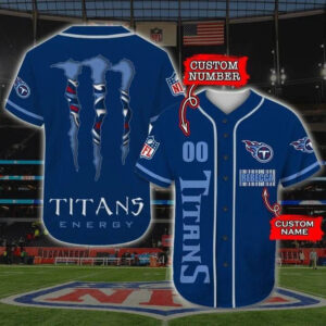 Tennessee Titans Personalized Baseball Jersey 3
