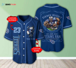 Tennessee Titans Personalized Baseball Jersey