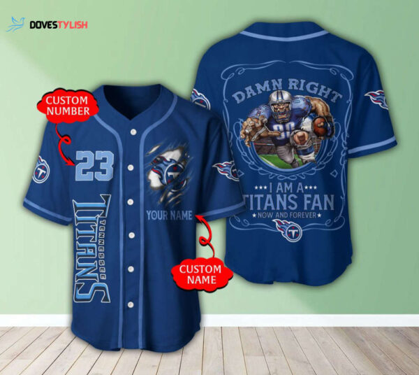 Tennessee Titans Personalized Baseball Jersey