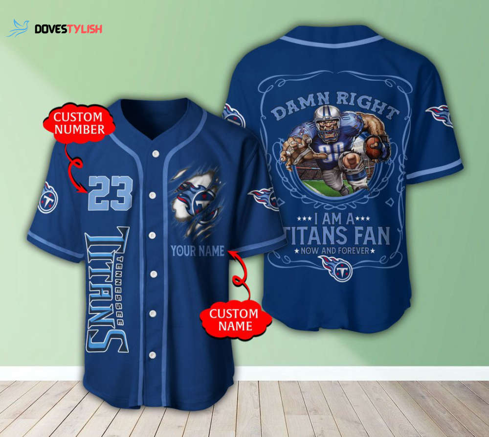 Tennessee Titans Personalized Baseball Jersey Tennessee Titans Personalized Baseball Jersey