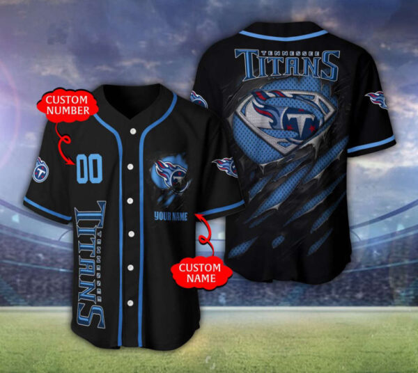 Tennessee Titans Personalized Baseball Jersey