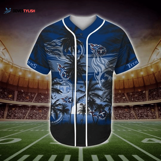 Tennessee Titans Tropical Baseball Jersey Gift for Men Dad Tennessee Titans Tropical Baseball Jersey Gift for Men Dad