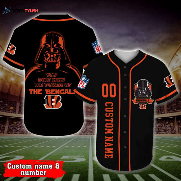 Cincinnati Bengals Darth Vader Star Wars All Over Print 3D Baseball Jersey – Trending 2025