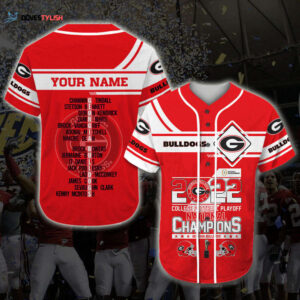 2025 Personalized Georgia Bulldogs CFP 3D Baseball Jersey – Trending All Over Print