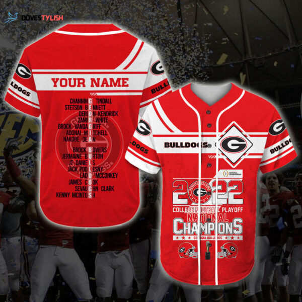 2025 Personalized Georgia Bulldogs CFP 3D Baseball Jersey – Trending All Over Print