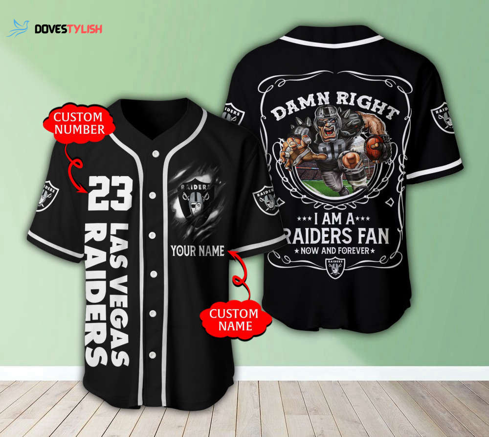 Trending 2025 Personalized Las Vegas Raiders Mascot Damn Right All Over Print 3D Baseball Jersey Trending 2025 Personalized Las Vegas Raiders Mascot Damn Right All Over Print 3D Baseball Jersey