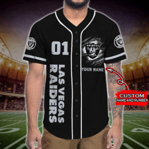 Trending 2025 Personalized Las Vegas Raiders Skull Damn Right All Over Print 3D Baseball Jersey
