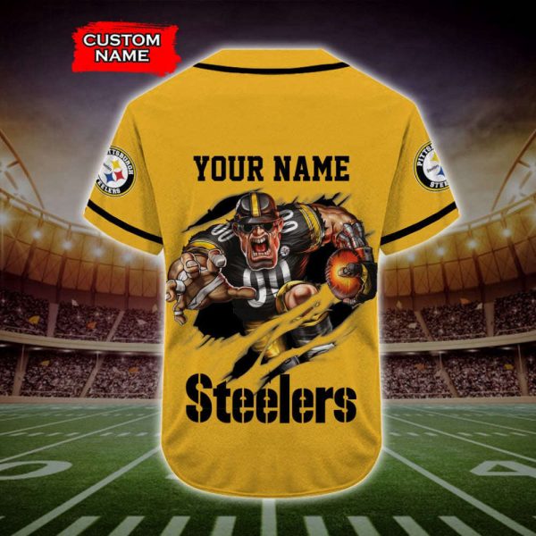 Trending 2025 Personalized Pittsburgh Steelers All Over Print 3D Baseball Jersey
