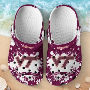 Virginia Tech Hokies Clog Shoes, Water Shoes – Gift for Men Women Fans – Gift for Men Women Fans