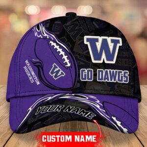 Washington Huskies NCAA Personalized 3D Classic Cap For Fan