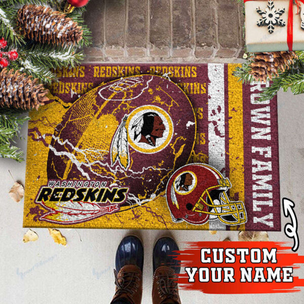 Washington Redskins Personalized Doormat Home Decor 2025