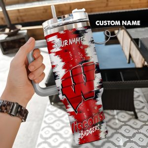 Wisconsin Badgers Stanley Tumbler – Gift for Fan Men Women