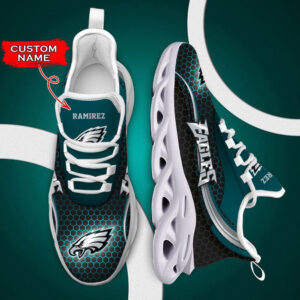 Philadelphia Eagles Max Soul Shoes Luxury Custom Name     For Men Women