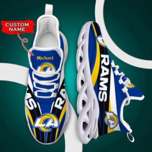 Los Angeles Rams Max Soul Shoes Luxury Custom Name     For Men Women