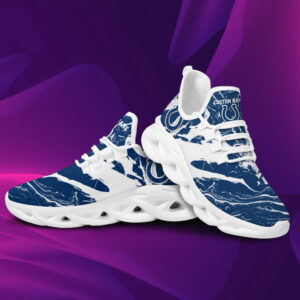 Indianapolis Colts Logo Tie Dye Pattern Custom Name 3D Max Soul Sneaker Shoes For Men Women 3