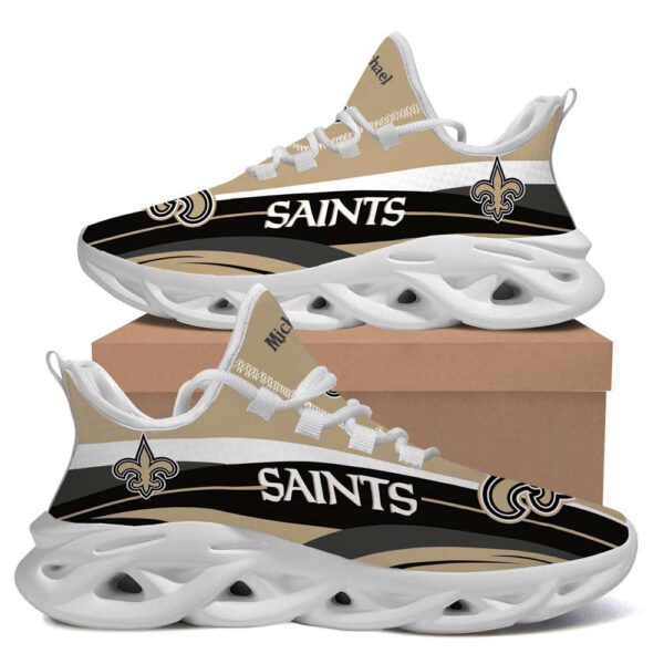 New Orleans Saints American Football Team Trending Custom Name Clunky Max Soul Shoes For Men