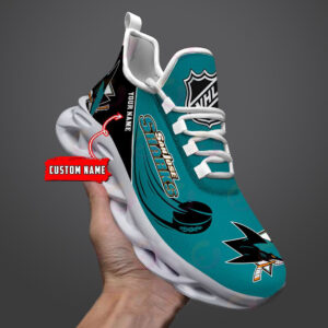 Custom Name NHL San Jose Sharks Personalized Max Soul Shoes For Men Women