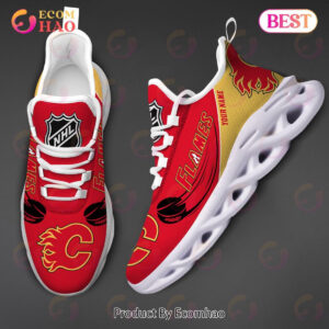Custom Name NHL Calgary Flames Personalized Max Soul Shoes For Men Women