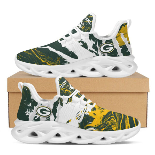 Personalized Name Green Bay Packersamerican Football Team Trending   Max Soul Shoes For Men Women