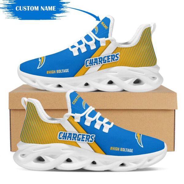 Los Angeles Chargers Custom Personalized Max Soul Shoes For Men Women