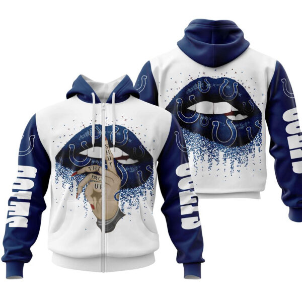 Indianapolis Colts Lips Hoodie, Best Gift For Men And Women