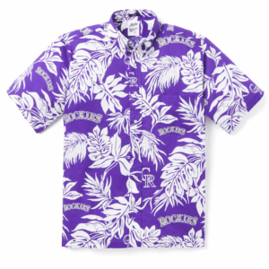 Official Colorado Rockies Logo Aloha Hawaiian Shirt - Perfect for Summer!