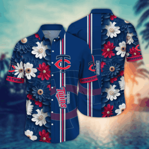Minnesota Twins Flower Hawaii Shirt & Tshirt: Perfect Summer Gift for Football Fans