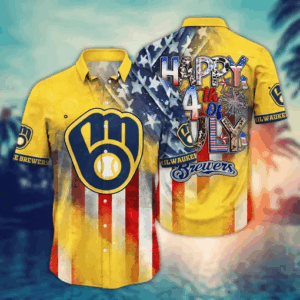 Milwaukee Brewers MLB Hawaii Shirt for Independence Day and Summer Fun