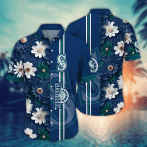 Seattle Mariners MLB Flower Hawaii Shirt & Tshirt - Summer Football Fan Gift