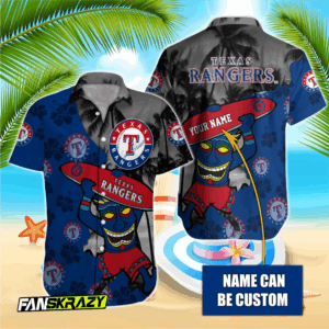 Texas Rangers MLB Hawaiian Shirt - Custom T-38175 Officially Licensed MLB Gear
