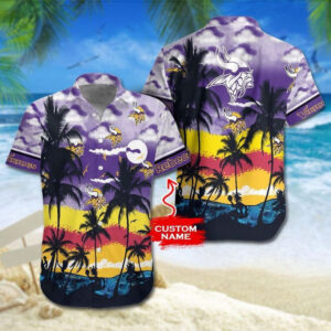 Minnesota Vikings NFL Gift For Fan Personalized Hawaiian Graphic Print