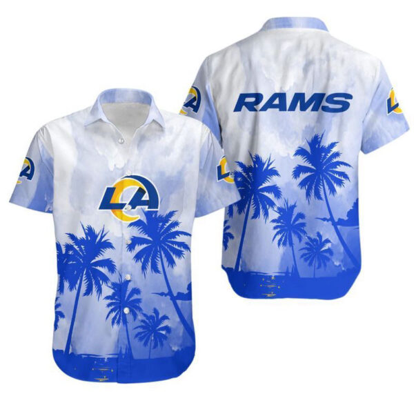 Los Angeles Rams Coconut Trees Gift For Fan Hawaiian Graphic Print