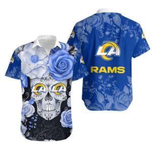 Los Angeles Rams Skull Gift For Fan Hawaiian Graphic Print