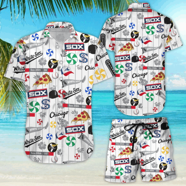 Chicago White Sox Hawaiian Shirt – Beggars Pizza Baseball Hibiscus Flower Aloha
